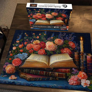 Libri e fiori puzzle puzzle 1000 pezzi